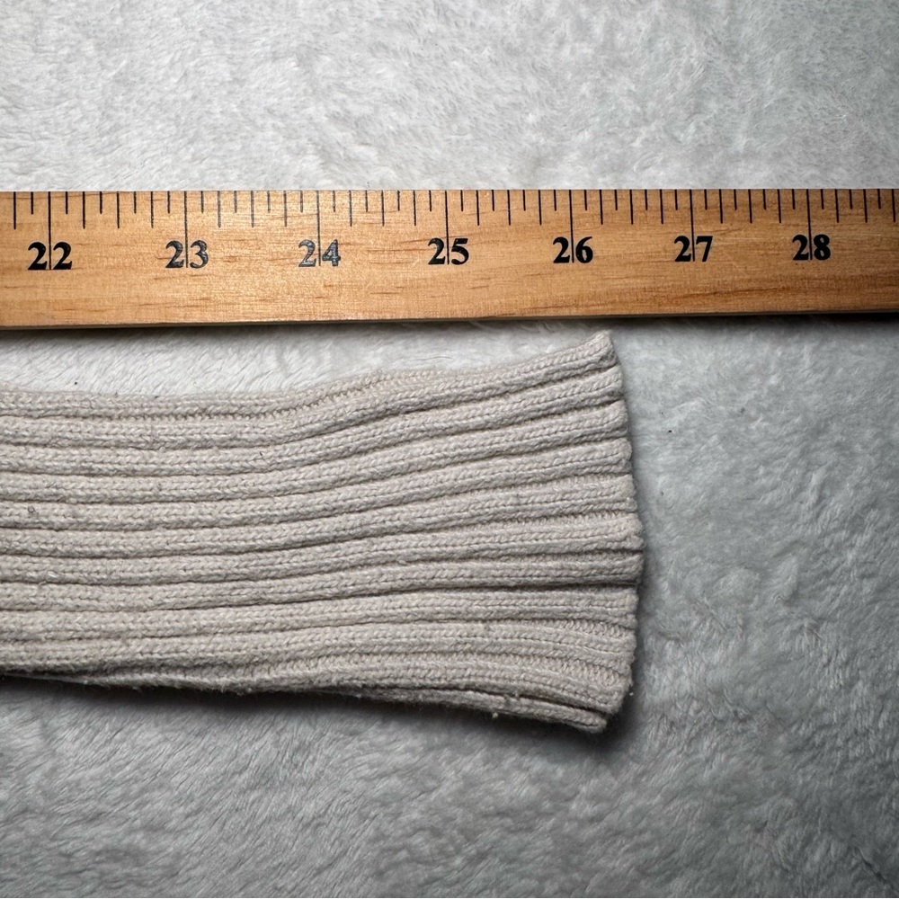 abercrombie & fitch 2000’s off-white cable knit fitted ribbed sweater - Picture 12 of 12